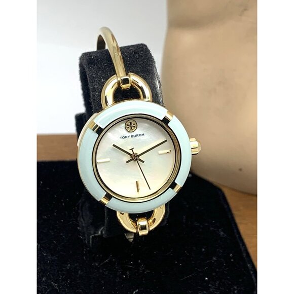 Tory Burch Women's Watch TBW6019 Gold Mother of Pearl Dial Interchangeable Bezel - Picture 13 of 14